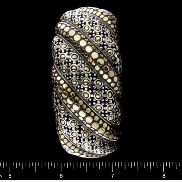 John Hardy Dot 18k Gold And 
Sterling Silver Hinge Bracelet - Picture 4 of 7